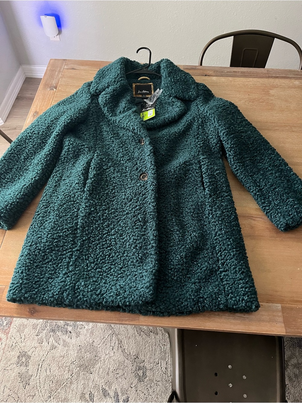 Sam Edelman Teal Green Teddy Coat